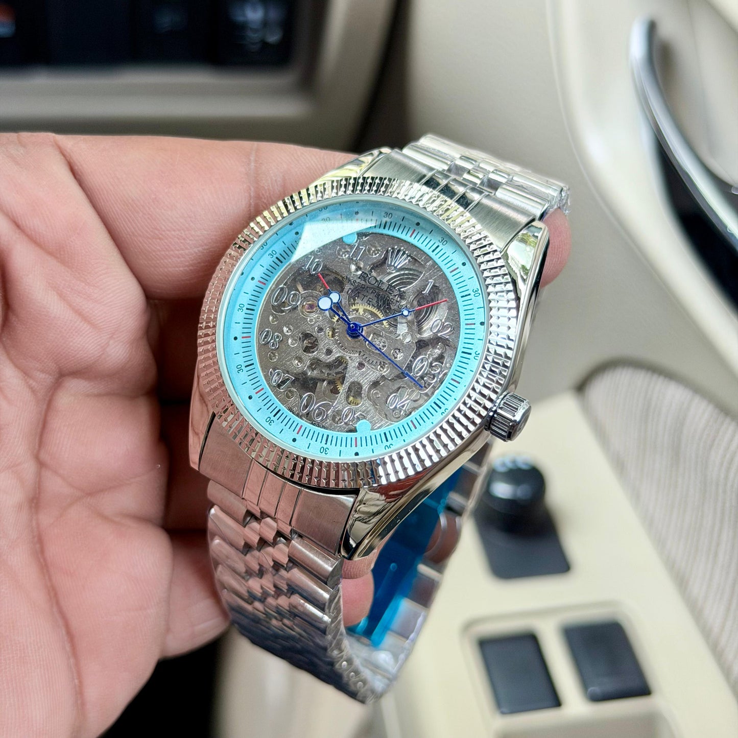 Rolex Men’s Automatic Numeral Skeleton Watch